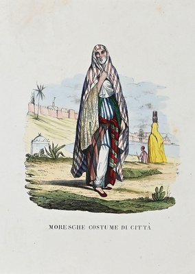 Unknown - Arab City Costume - Original Lithograph - 19th Century-ZCI-871870