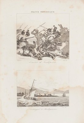 Unknown - Battle - Original lithograph - 19th Century-ZCI-871177