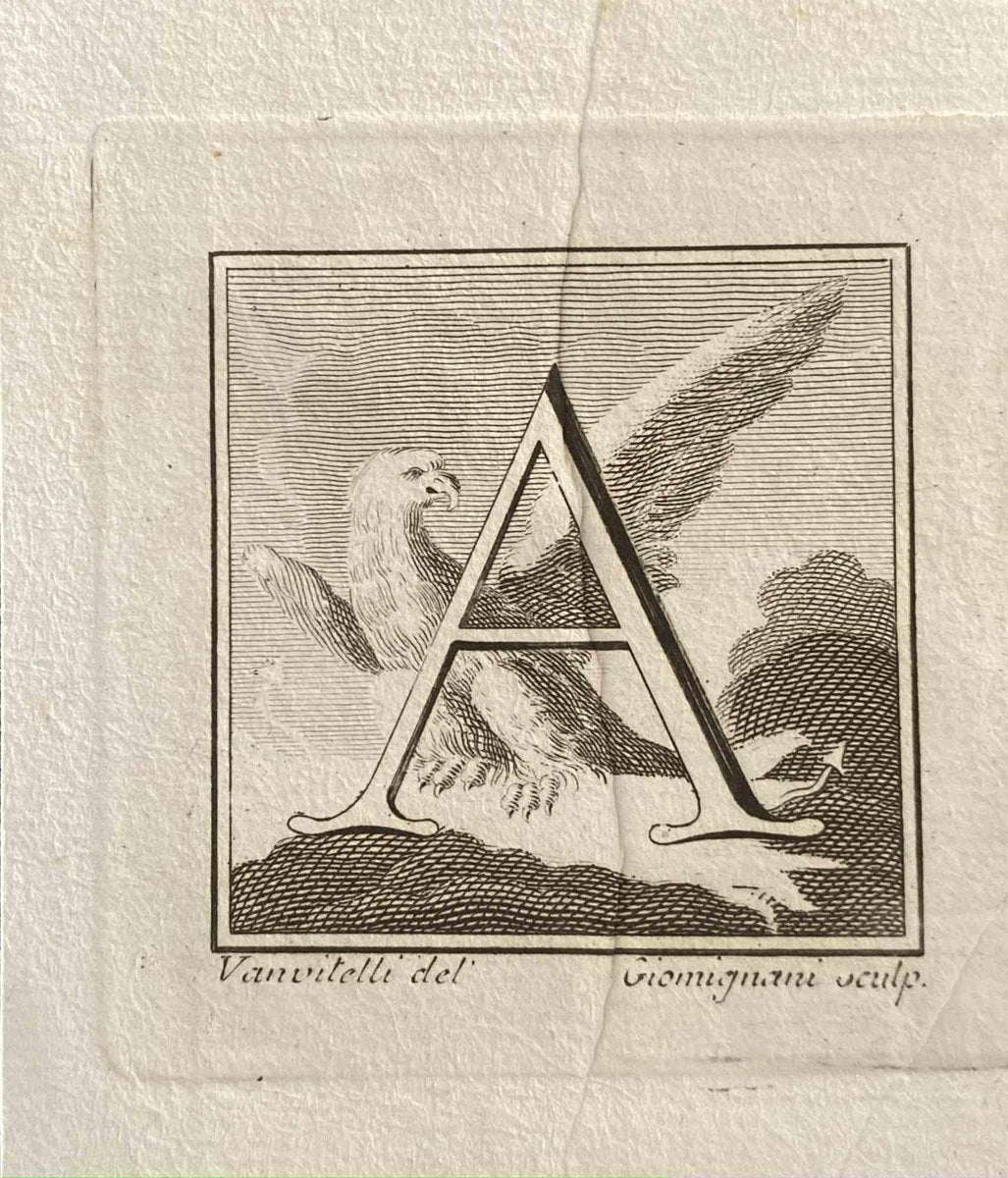 Unknown, Capital Letter for Antiquities of Herculaneum Exposed, Late 18th Century, Etching