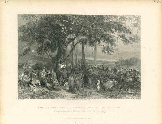 Unknown, Cavalcade of Seiks, Original Lithograph, 1850s-ZCI-1758930