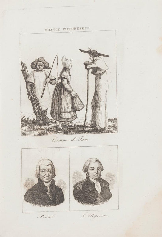 Unknown, Costumes and Portraits, Lithograph, 19th Century