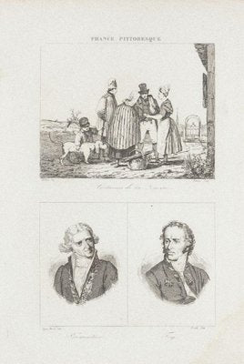 Unknown - Costumes and Portraits - Original Lithograph - 19th Century-ZCI-873328