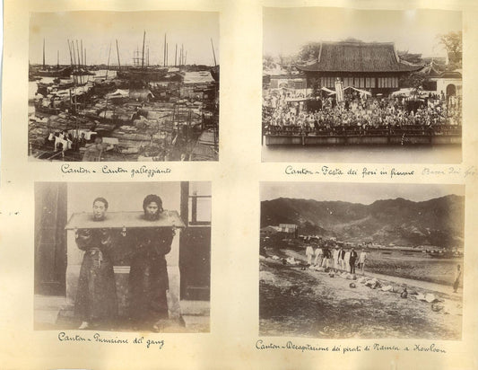 Unknown, Crime and Punishment in Canton, Ethnographic Photographs, 1880s/90s, Set of 6