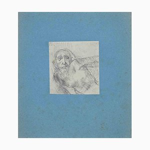 Unknown, Dead Christ, Original Pencil Drawing, Early 20th Century-ZCI-1379804