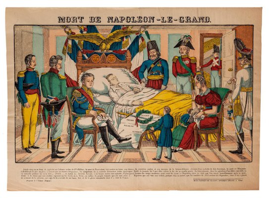 Unknown, Epinal Print, Death of Napoleone Bonaparte, Lithograph, 19th Century-ZCI-847332