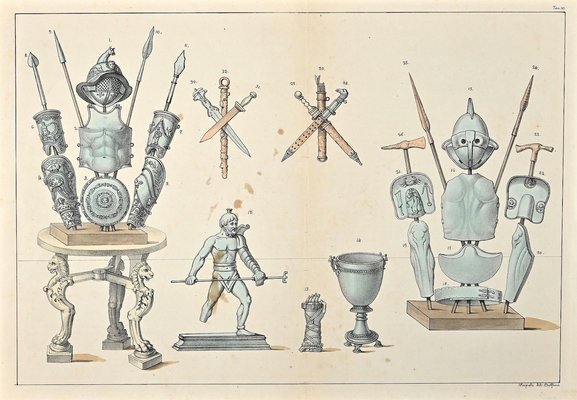 Unknown, Equipment for Gladiators, Lithograph, 19th Century-ZCI-938931