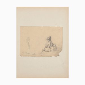 Unknown - Figure - Original Pencil on Paper After G.h. De Beaumont - Early 20th Century-ZCI-872322