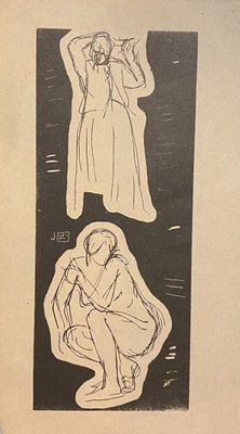 Unknown - Figures of Women - Original Lithograph on Paper - 1840s-ZCI-836420