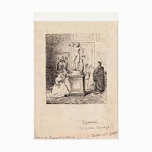 Unknown - Firenze - Visita agli Uffizi - Original Ink on Paper - 1880s-ZCI-871552