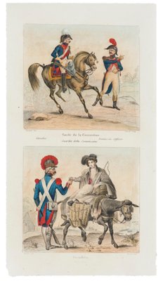 Unknown - Garde de la Convention and Vivandère - Original Lithograph - 19th Century-ZCI-871428