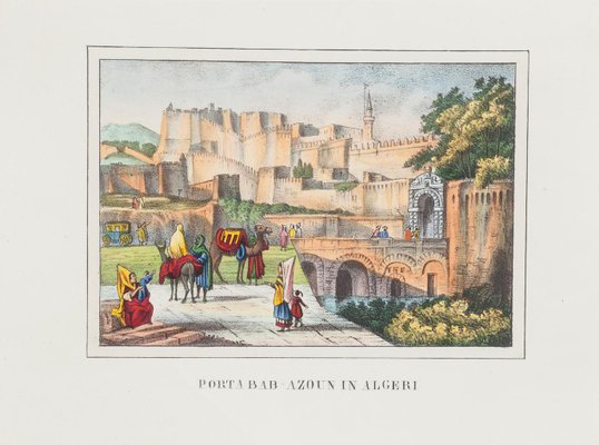 Unknown, Gate In Algeria, Lithograph, 1846-ZCI-872039