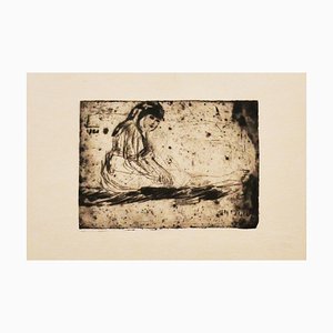 Unknown - Girl - Original Etching - Early 20th Century-ZCI-872391