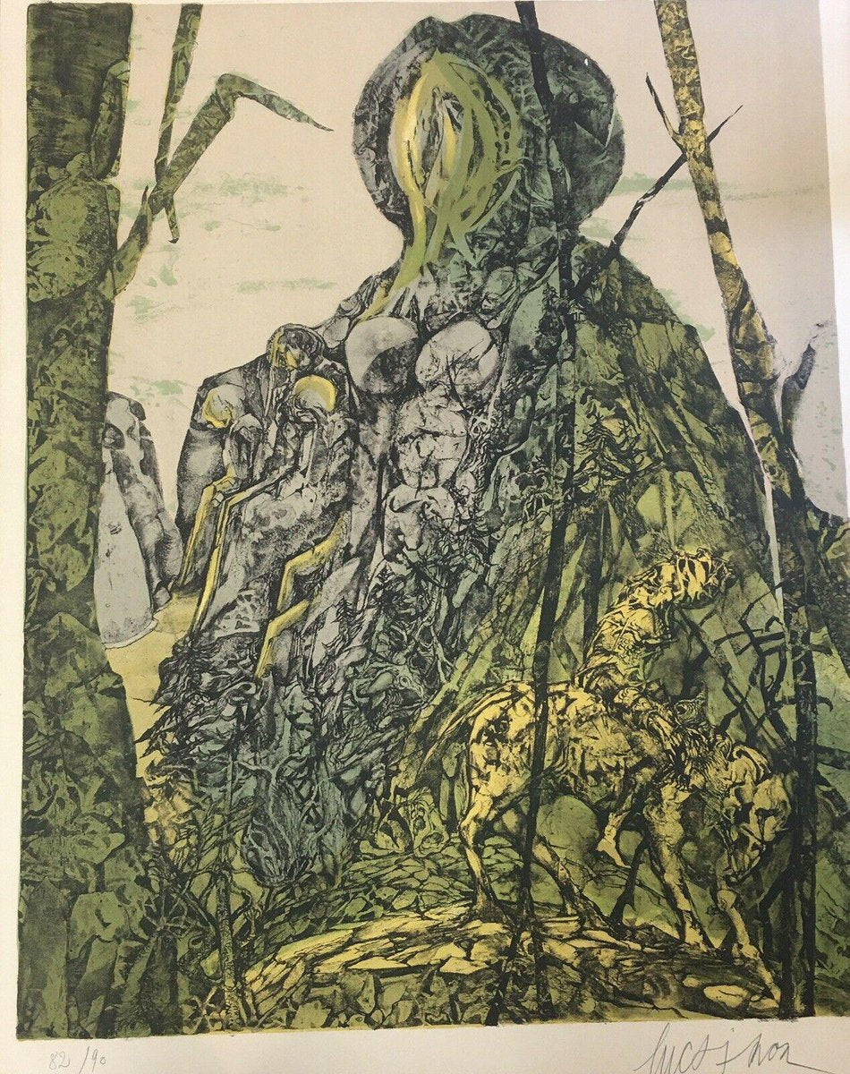 Unknown, Green Ghost, Color Lithograph