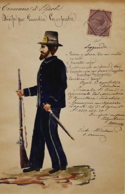 Unknown, Guard, Watercolor, Early 20th Century-ZCI-840380