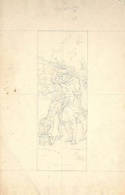 Unknown - Household - Original Pencil on Paper - Early 20th Century-ZCI-871491