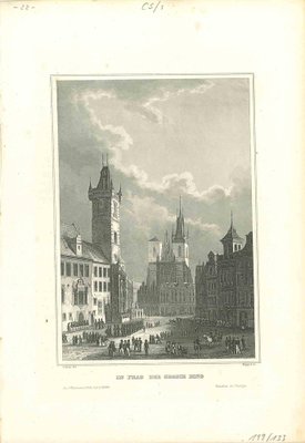 Unknown, In Prag der Grosse Ring, Original Lithograph, 19th Century-ZCI-1383077