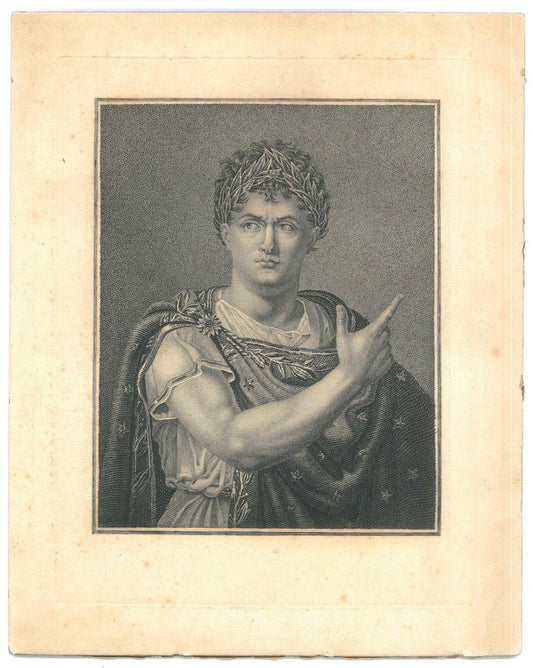 Unknown, Julius Caesar, Etching on Cardboard, 18th Century