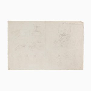 Unknown - La Belle Au Bois Dormant - Original Pencil Drawing - Early 20th Century-ZCI-870858