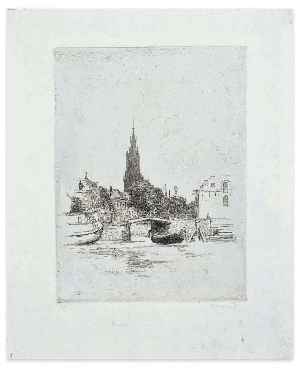 Unknown, Landscape, Etching Signed P. Ziliken, Early 20th Century