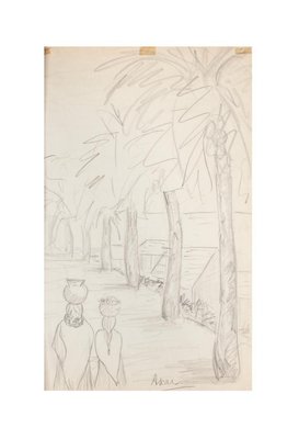 Unknown - Landscape - Original Drawing in Pencil on Paper - Early 20th century-ZCI-871230