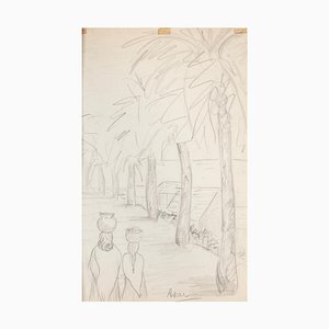 Unknown - Landscape - Original Drawing in Pencil on Paper - Early 20th century-ZCI-871230