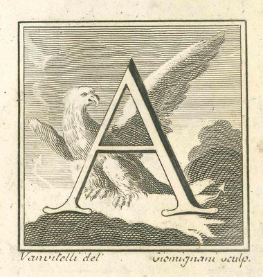 Unknown, Letter of the Alphabet A, Etching, 18th Century-ZCI-1770129