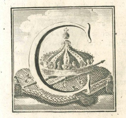 Unknown, Letter of the Alphabet C, Etching, 18th Century-ZCI-1770124