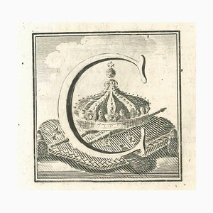 Unknown, Letter of the Alphabet C, Etching, 18th Century-ZCI-1770124