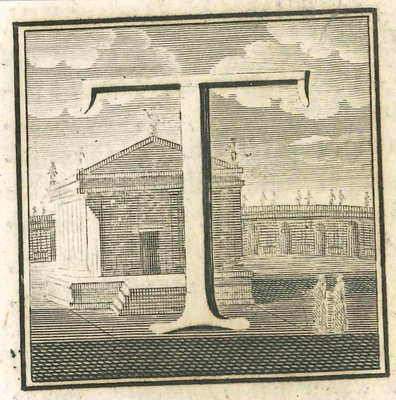 Unknown, Letter of the Alphabet T, Etching, 18th Century-ZCI-1770127