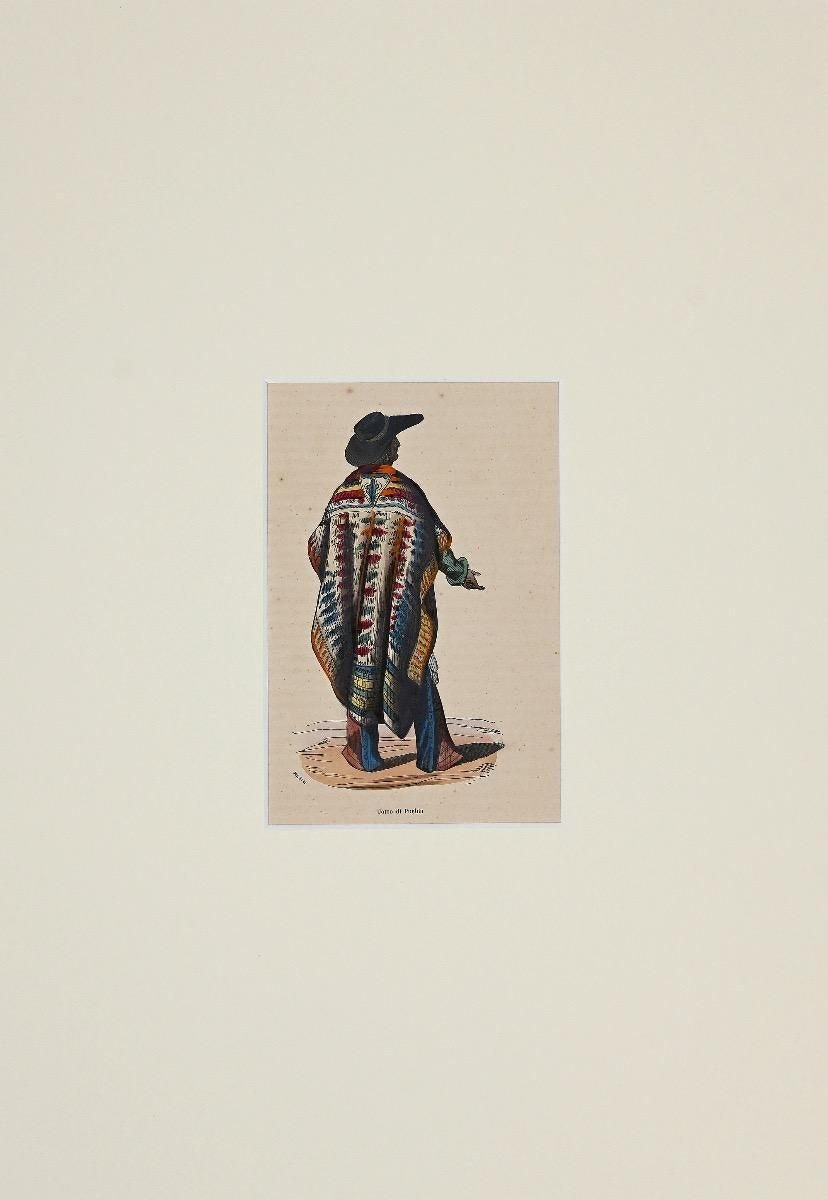 Unknown, Man from Puebla, Lithograph, 1849