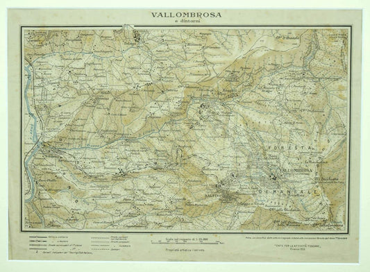 Unknown - Map of Vallombrosa - Florence 1926