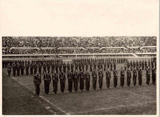 Unknown, Military Show in the Stadium, Vintage B/W Photo, 1930-ZCI-987350