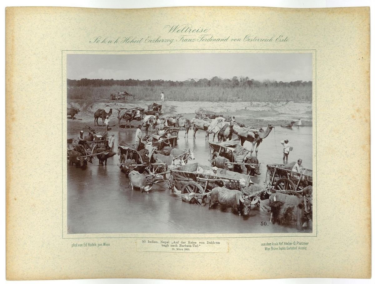 Unknown, Nepal, on the Way From Dakh-Na Bah to Barbara Valley, Vintage Photo, 1893