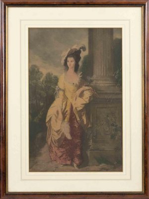 Unknown, Noblewoman, Lithograph, 19th Century, Framed-ZCI-1403432