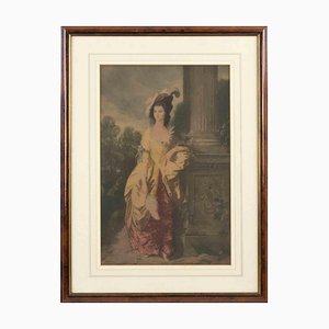 Unknown, Noblewoman, Lithograph, 19th Century, Framed-ZCI-1403432