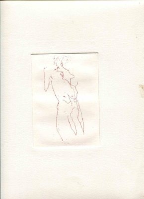 Unknown, Nude, Original Drypoint Etching, Mid-20th Century-ZCI-1416573