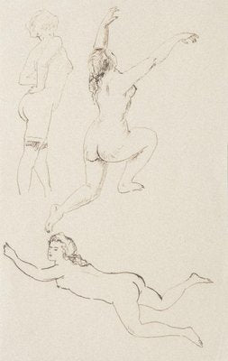 Unknown - Nude - Original Ink on Paper - 1930s-ZCI-835680