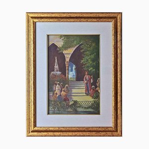 Unknown, Oriental Scene, Original Oil Painting, 1970s-ZCI-962892