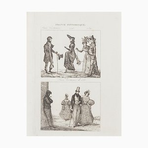 Unknown - Paris Costumes - Original Lithograph - 19th Century-ZCI-872059