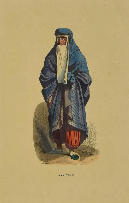 Unknown, Persian Woman, Lithograph, 1851