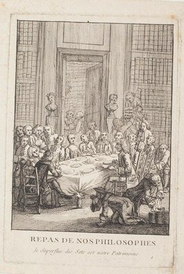 Unknown, Philosophers’ Lunch, Etching on Paper, 17th Century-ZCI-1760500