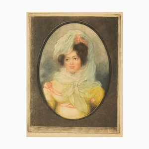 Unknown, Portrait of a Gentlewoman, Color Mezzotint, 18th Century-ZCI-1760487