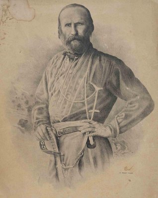 Unknown, Portrait of Giuseppe Garibaldi, Lithograph, 19th Century-ZCI-1011262