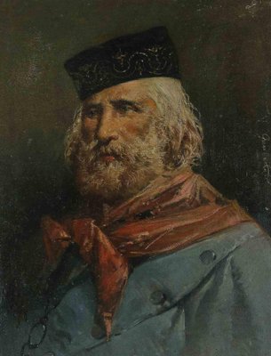 Unknown, Portrait of Giuseppe Garibaldi, Oil Painting, 1880-ZCI-1403339