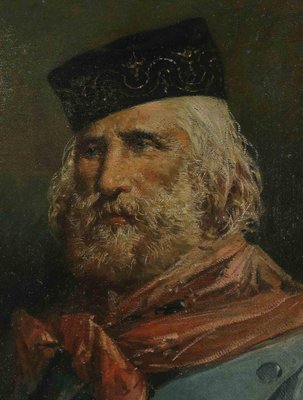 Unknown, Portrait of Giuseppe Garibaldi, Oil Painting, 1880-ZCI-1403339