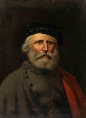 Unknown, Portrait of Giuseppe Garibaldi, Oil Painting, 19th Century-ZCI-1438151