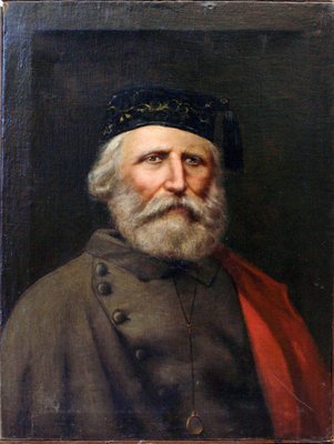 Unknown, Portrait of Giuseppe Garibaldi, Oil Painting, 19th Century-ZCI-1438151