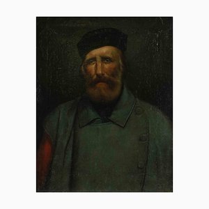 Unknown, Portrait of Giuseppe Garibaldi, Oil Painting, 19th Century-ZCI-1403340