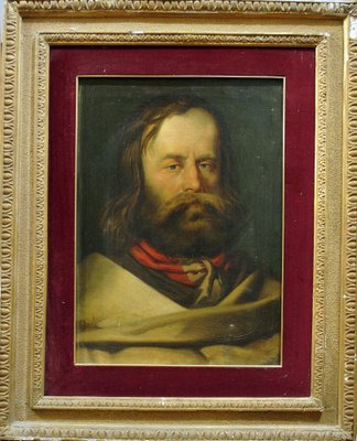 Unknown, Portrait of Young Giuseppe Garibaldi, Oil on Canvas, 19th Century-ZCI-1769903