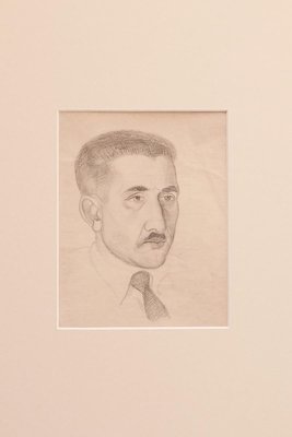 Unknown - Portrait - Original Pencil on Paper - 1940s-ZCI-839443